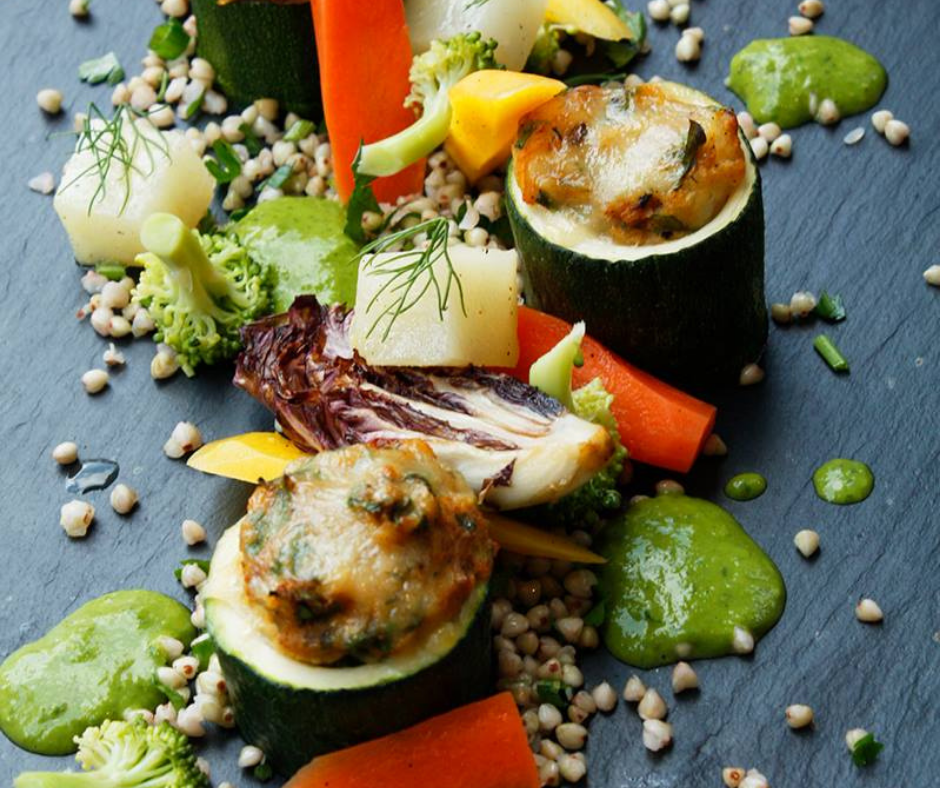 Courgette farcie aux légumes d'été