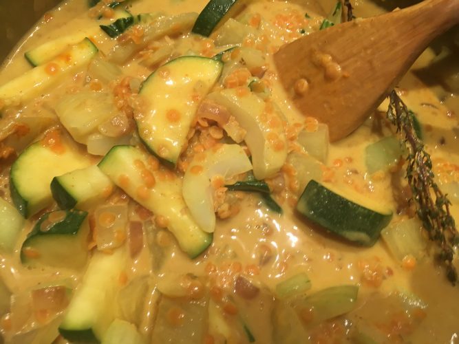 dahl de lentilles de corail